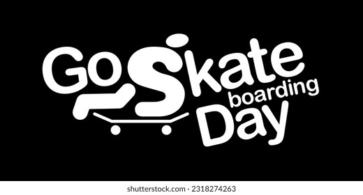 Go Skateboarding Skate Day June 21 21st Logo Symbol Sigil Sign Vector EPS PNG Clip Art No Transparent Background