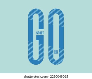 Go Sport Run, stripes vector design