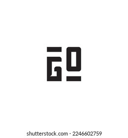 GO square concept retro logo in high quality professional design that will print well across any print media