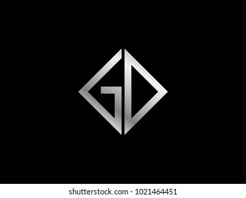 GO square shape silver color logo