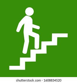 Go up stairs icon green