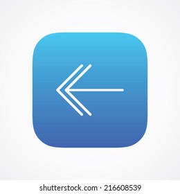 Go to the start arrow icon in line style on the rounded button