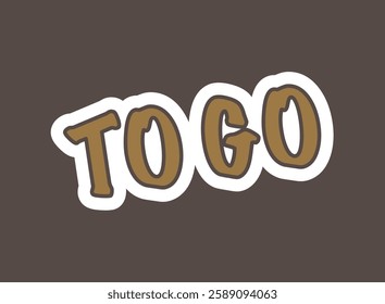 To go sticker inscription, vector