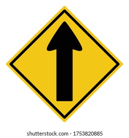 go straight signal, go ahead sign, traffic sign vector