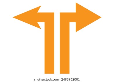 Siga Recto De Esta Manera Solo Una Manera U Gire A La Izquierda Y A La Derecha Flecha Negra Señal Dirección Conjunto De Iconos. Vector Imagen.
