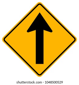 Go Straight Traffic Road Sign,Vector Illustration, Isolate On White Background,Symbols, Label. EPS10 