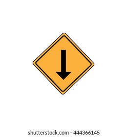 go straight traffic sign