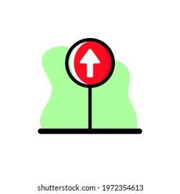 Go Straight Vector Illustration Conceptual Design Icon eps10