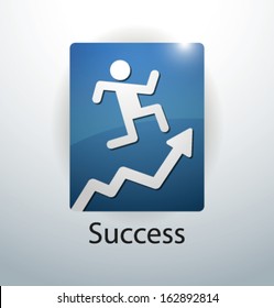 Go to success, icon, vector