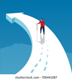 Go to the top of the arrow