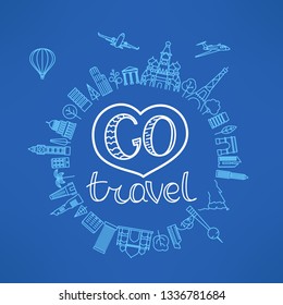 Go travel concept. vector illustration