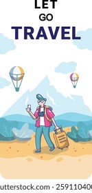 Let’s Go Travel - Modern Travel Illustration
This fresh and engaging travel-themed illustration is perfect for promoting travel experiences. 