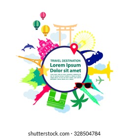 Go to travel vector illustration