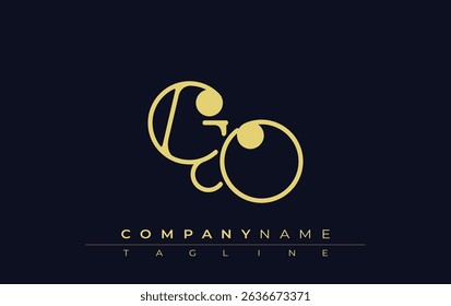 GO Typography Logo Design. Stylish monogram design depiction featuring the letters G and O combined in an artistic signature style, delivering a unique and creative visual representation.