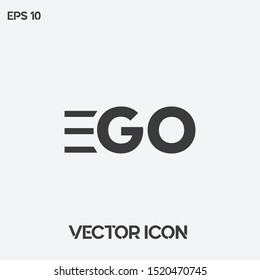 "GO" vector icon illustration. Ui/Ux. Premium quality.