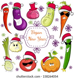 go vegan card design. vector illustration