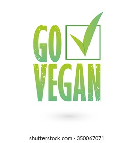 "GO VEGAN" eco poster.