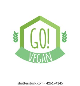 GO vegan logo or label