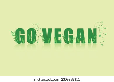 Go Vegan Message Conceptual Abstraction - Illustration 
