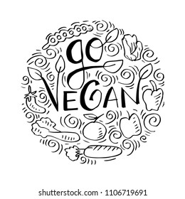 Go vegan for print and poster.