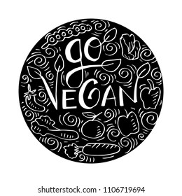 Go vegan for print and poster.