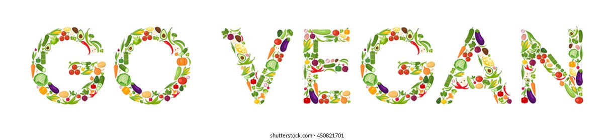 Go vegan slogan.