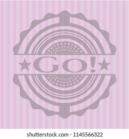 Go! vintage pink emblem