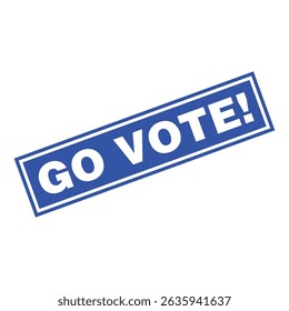 Go Vote Letter Rubber Stamp Template Design