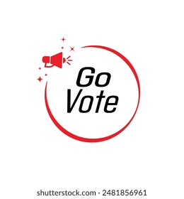 go vote text information sign