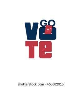 go vote. Voting concept for elections. candidate vote inside the box.