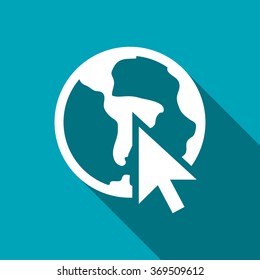 Go to web, globe web icon. Vector design