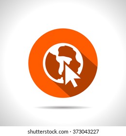 Go to web, globe web icon. Vector design