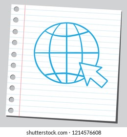 Go to web icon.