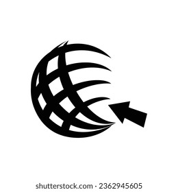 go to web icon design. internet network sign and symbol. globe vector illustration.