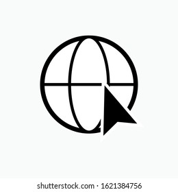 Go to Web Icon. Direction to Internet Access - Vector Sign & Trendy Symbol.