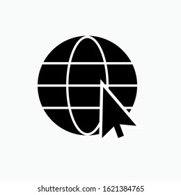 Go to Web Icon. Direction to Internet Access - Vector Sign & Trendy Symbol.