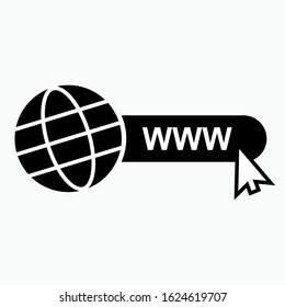 Go to Web Icon. Direction to Internet Access - Vector Sign & Trendy Symbol.