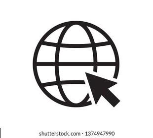go to web icon flat