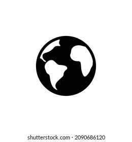 Ir al icono web. Vector de icono plano simple de Internet en la página web del Globe