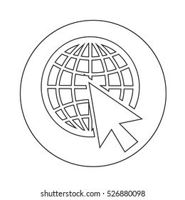 go to web icon illustration design