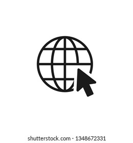 Go to web Icon. Internet symbol for your web site design, logo, app, UI. Vector illustration.