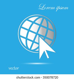 Go To Web Icon, internet, vector