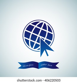 Go To Web Icon, internet, vector