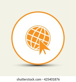 Go To Web Icon, internet, vector
