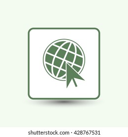 Go To Web Icon, internet, vector
