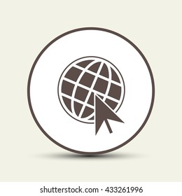 Go To Web Icon, internet, vector