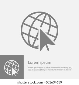 Go To Web Icon, internet, vector