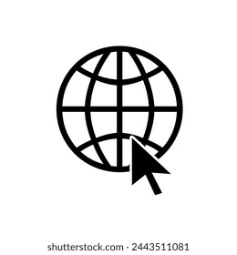 Ir al icono web aislado sobre fondo blanco. Ilustración vectorial. 