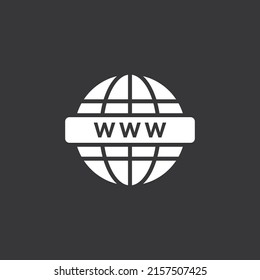 Go to web icon on grey background