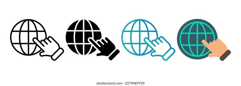 Go to web icon. sign for mobile concept and web design. vector illustration